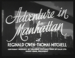 Adventure In Manhattan - 1936