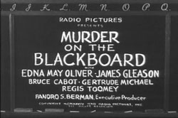Murder On The Blackboard (1934)