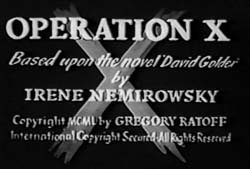 Operation X (1950)